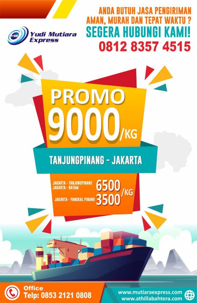 Pengiriman Dari Jakarta Ke Tanjungpinang Hanya 9000/Kg*